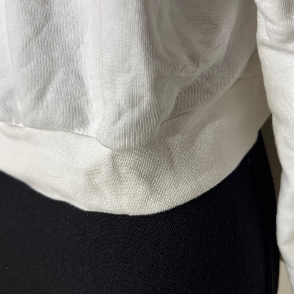 TNA Airy Fleece White Quarter Zip Pullover Sweatshirt Crop Top – Size M - Picture 5 of 5